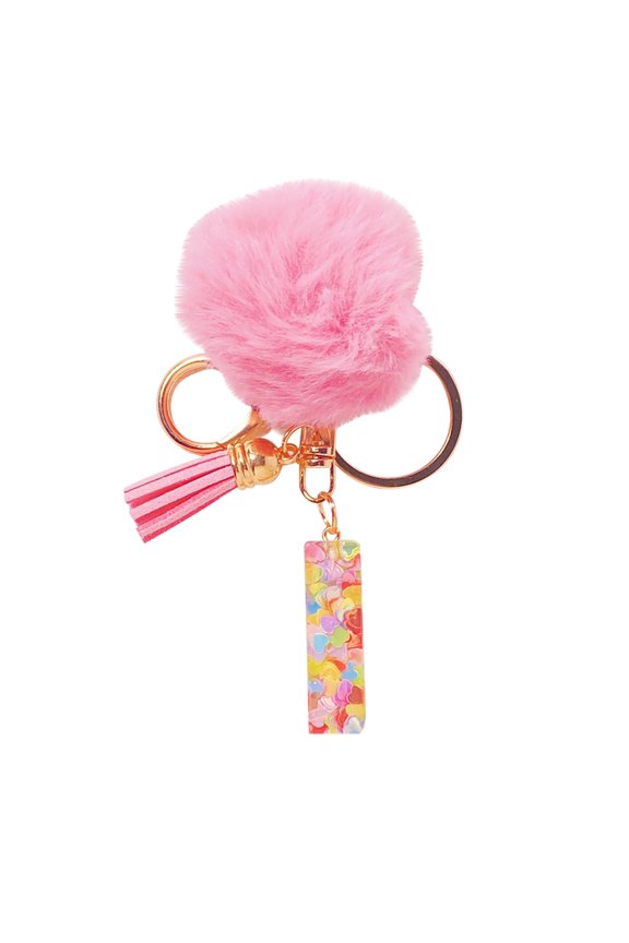 Initial Letter Keychains for Women, Handbag Pendant Alphabet Key Ring with Tassel