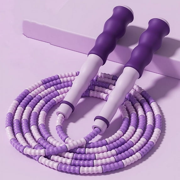 Zmeidao Jump Rope, Adjustable Length Soft Beaded Jump Rope, Tangle-Free Skipping Rope for Women Men Keeping Fit, Training, Workout and Weight Loss