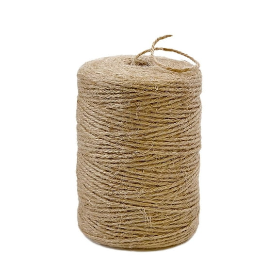 Zmeidao Jute Twine String, Natural Thin Twine for Garden, Crafts, Gifts Wrapping, Packing and Home Decor, 2mm 262ft