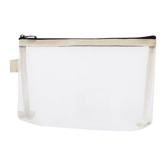 Zmeidao Mesh Zipper Pouch Bags Travel Toiletry Bag Portable Cosmetic Pouch for Women Beauty Accessories Holder Bag Storage Coin Purse for Small Items