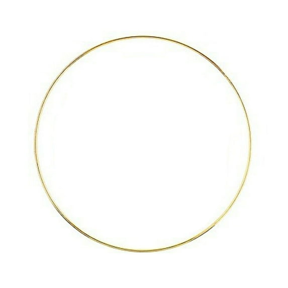 Zmeidao Metal Floral Hoop Wreath Macrame Gold Hoop Rings for Wall Hanging Crafts Wreath Ring for Wedding Wreath Decor 7.8in