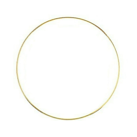 Zmeidao Metal Floral Hoop Wreath Macrame Gold Hoop Rings for Wall Hanging Crafts Wreath Ring for Wedding Wreath Decor 7.8in