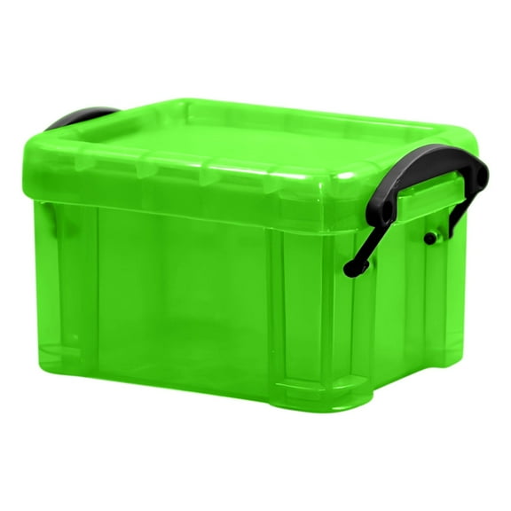 Zmeidao Mini Plastic Storage Box with Locking Lid, Clear Small Organizer Container for Jewelry Beads Small Crafts Items Accessories