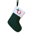 thumbnail image 1 of Zmeidao Monogram Christmas Stocking, 8 Inches Small Embroidered Letter Knit Green White Christmas Stocking for Family Holiday Decorations and Xmas Tree Fireplace, O, 1 of 2