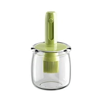 Zmeidao Oil Dispenser with Brush, Glass Olive Oil Dispenser for Cooking Vinegar Sauce BBQ Grill Frying