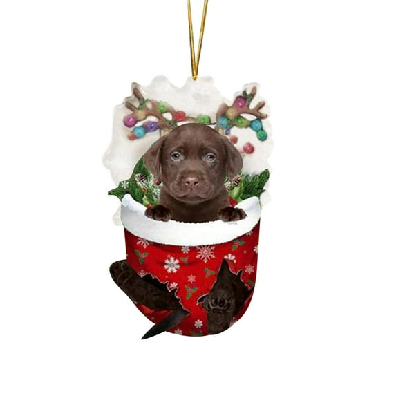 Zmeidao Personalized Dog Christmas Ornament, Dog Shape Ornament Tree Decor, Dog Lovers Gift Idea Xmas Decor, Christmas Decorations for Tree, Christmas Ornament Gift for Dog Lovers