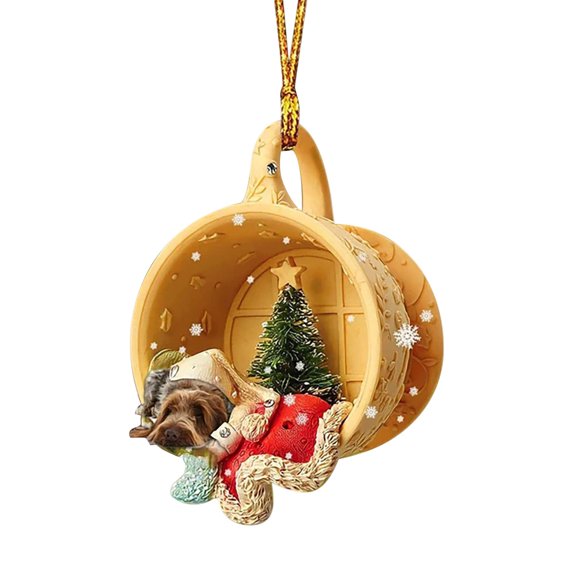 Zmeidao Personalized Dog Ornament, Dog Hanging Ornaments for Christmas Tree, Dogs Pet Decorations, Gifts for Dog Lovers, Christmas Thanksgiving Holiday Party Favors