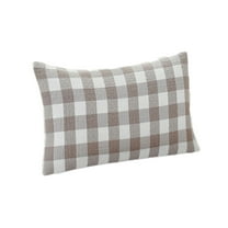 Zmeidao Plaid Pillow Case Soft & Breathable Pillow Cover Plaid Bed Pillow Shams for Sofa Bed 20.4x30.7in