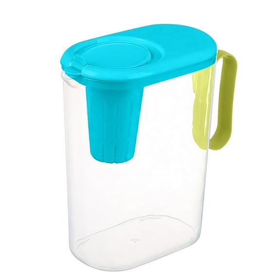Zmeidao Plastic Pitcher with Lid and Spout, Water Pitcher for Fridge, Large Iced Tea Pitcher for Coffee, Juice, and Homemade Beverages