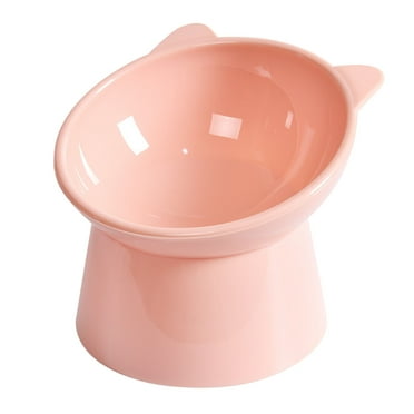 Zmeidao Plastic Raised Bowl Tilted 15 Degrees Elevated Cat Bowls Raised Pet Food Water Feeder Bowl for Cats or Small Dogs