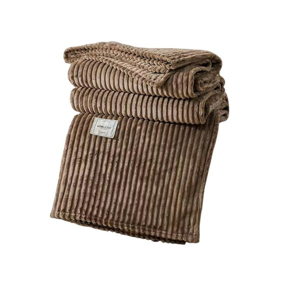 Zmeidao Plush Soft Throw Blanket for Couch, Striped Blanket for Living Room, Bedroom, Home Decor, Suitable for All Seasons, 27.5x39.4in