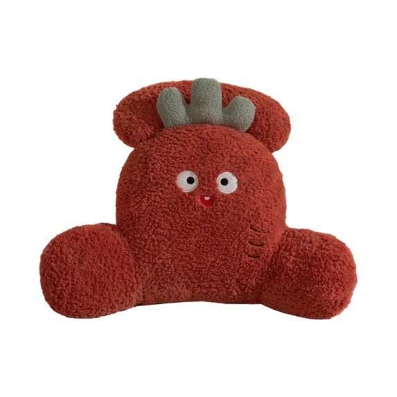 Zmeidao Reading Pillow Fluffy Back Rest Pillow for Bed Sitting Up Adults Kids Shaggy Sit Up Back Support Cushion with Arms Couch Chair Home Decoration