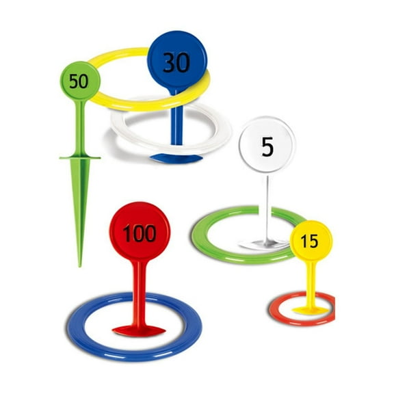 Zmeidao Ring Toss Game Set, Rainbow Ring Toss Game Toys for Indoor Outdoor Party Yard Family Adults Activity