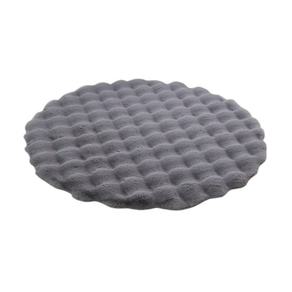 Zmeidao Round Rug, Circle Area Rug, Fluffy Fuzzy Bedroom Carpet, Plush Soft Indoor Floor Rugs for Nursery Living Room Playroom Home Decor, 20in