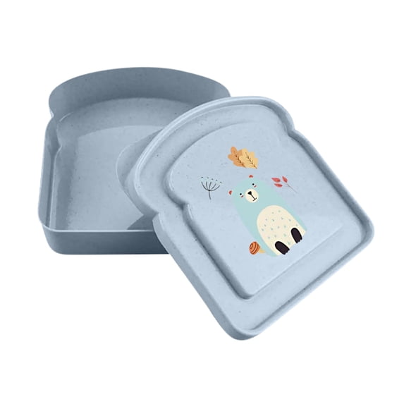 Zmeidao Sandwich Containers for Lunch Boxes, Toast Shape Food Storage Sandwich Container with Lid for Adults, Microwave & Dishwasher Safe, Office, Camping