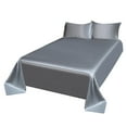 thumbnail image 1 of Zmeidao Satin Sheet Set, Soft Silky Bed Sheets Set with 1 Flat Sheet, 2 Pillowcases, 1 of 5