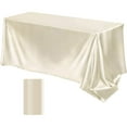 thumbnail image 1 of Zmeidao Satin Tablecloth Rectangle Silk Tablecloth Smooth Table Decoration for Wedding Party Banquet Birthday, 102.36x57.8in, 1 of 6
