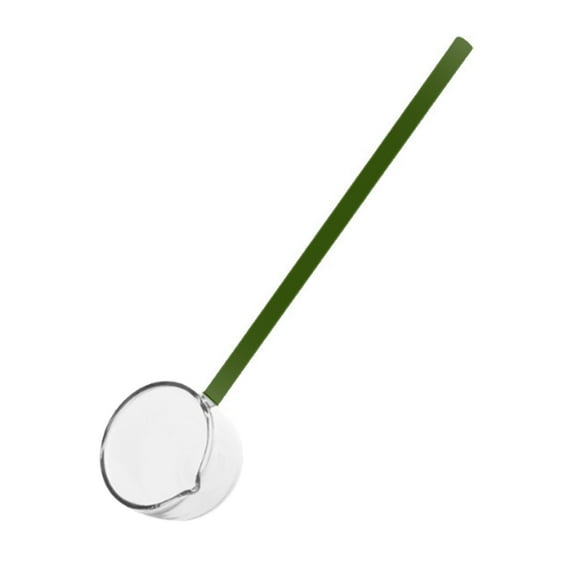 Zmeidao Small Glass Gravy Ladle with Pour Spout, Appetizers Scoop Long Handle Punch Bowl Spoon Serving Spoons for Sauce & Salad Dressing