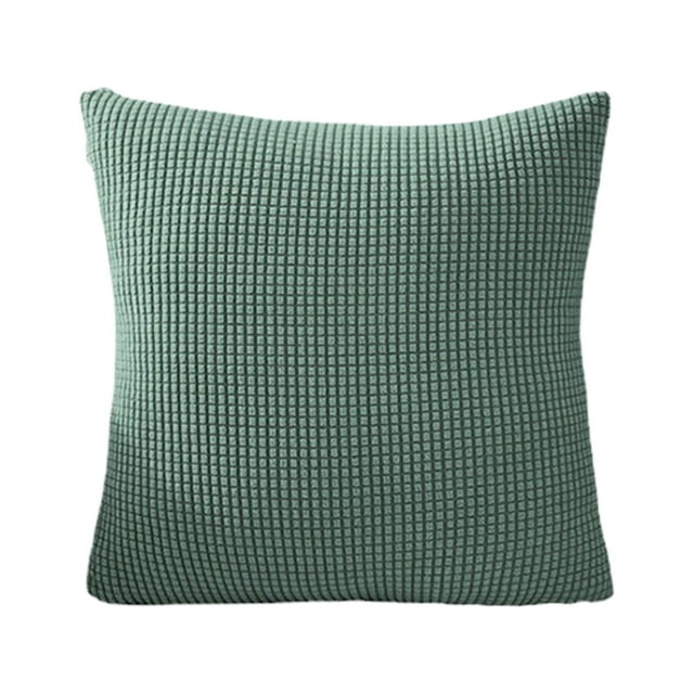 Zmeidao Solid Color Decorative Throw Pillow, Soft Farmhouse Square Textured Decorative Couch Cushion for Sofa Bed Living Room Home Decor, 17.7x17.7 in