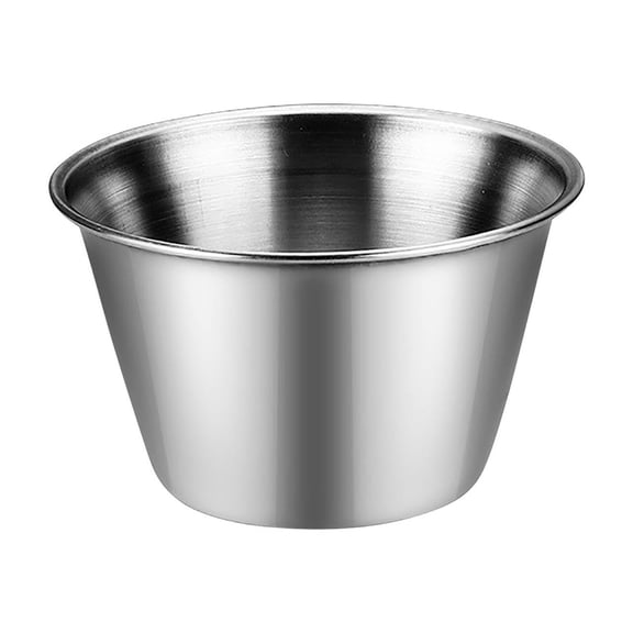 Zmeidao Stainless Steel Dipping Sauce Cups, Reusable Round Seasoning Sushi Dipping Bowls, Ingredient Containers for Prep Appetizer Plates Set for Kitchen