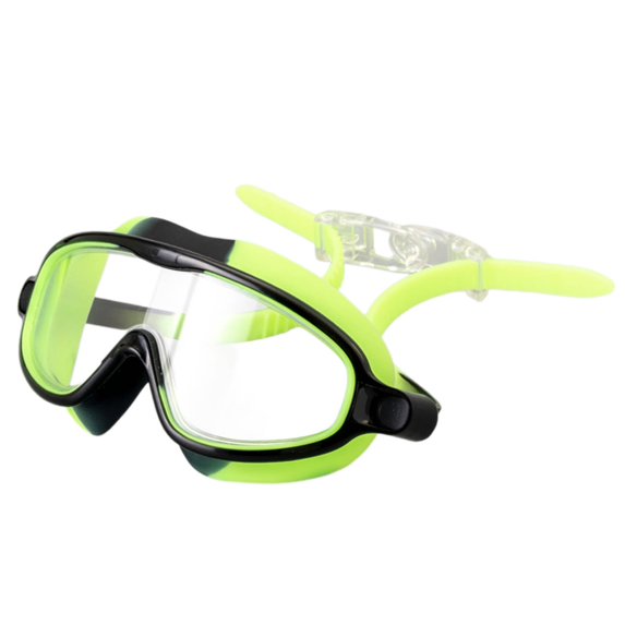 Zmeidao Swim Goggles Large Frame Anti-Fog Pool Swimming Goggles with Adjustable Straps, Include Nose Clip Earplugs