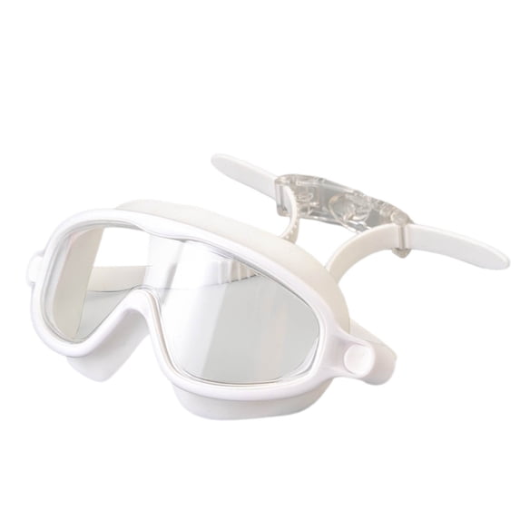 Zmeidao Swim Goggles Large Frame Anti-Fog Pool Swimming Goggles with Adjustable Straps, Include Nose Clip Earplugs