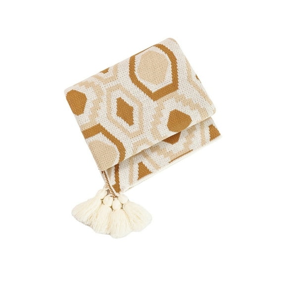 Zmeidao Throw Blanket for Couch and Bed, Home Decor Throw, Decorative Blankets with Tassel, All Season Blanket for Bed Sofa, 47.2x31.5in