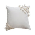 thumbnail image 1 of Zmeidao Throw Pillow with Tassels, Soft Solid Decorative Throw Pillow for Couch Bedroom Car Living room Bedroom Home Decor, 17.71x17.71in, 1 of 6