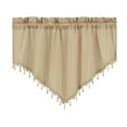 thumbnail image 1 of Zmeidao Triangle Valance Curtains for Living Room, Rod Pocket Farmhouse Window Valance, Bedroom Window Beaded Valance Curtains with Tassel, 51.2x23.6in, 1 of 7