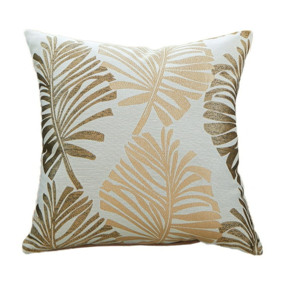 Zmeidao Tropical Leaves Throw Pillow Covers 17.71×17.71inch Summer Palm Tree Leaf Outdoor Decorative Square Cushion Cover for Sofa Bed Couch Car Living Room Decor
