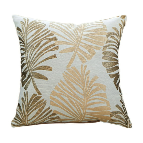 Zmeidao Tropical Palm Leaves Throw Pillow, Square Summer Throw Pillows Home Decor for Living Room Bedroom Bed Cushion Outdoor, 18X18 Inch