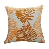 Zmeidao Tropical Palm Leaves Throw Pillow, Square Summer Throw Pillows Home Decor for Living Room Bedroom Bed Cushion Outdoor, 18X18 Inch