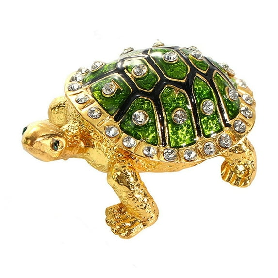 Zmeidao Turtle Jewelry Trinket Boxes, Ring & Earrings Jewelry Organizer, Turtle Animal Figurines Collectible