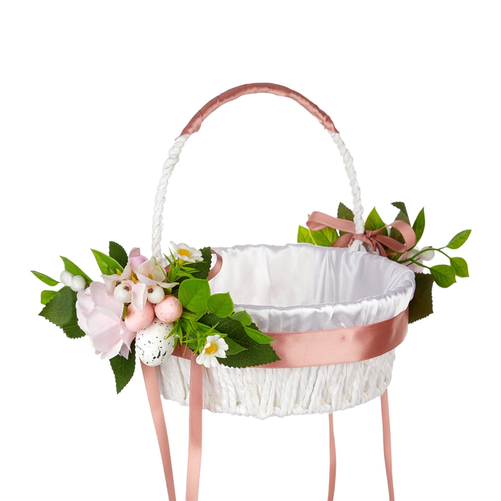 Zmeidao Wedding Flower Baskets Easter Egg Flower Basket Bridal Flower ...