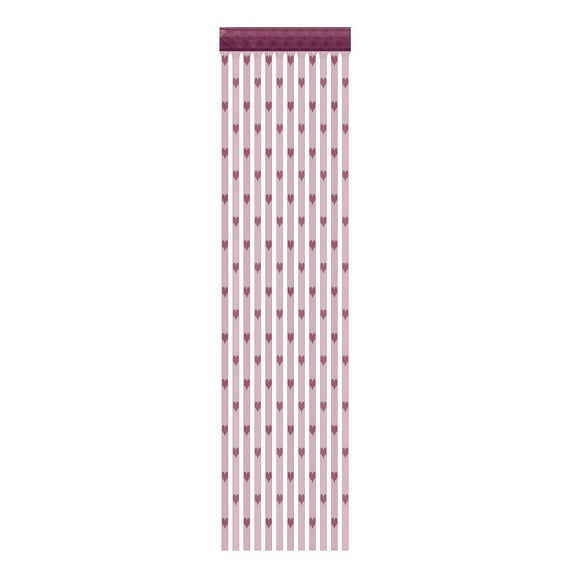 Zmeidao Window Curtain Drapes Scarf Decor,50x200cm Heart String Curtain Window Door Divider Sheer Curtain Valance,Fringe Window Divider Flat Tassel Ribbon Curtain