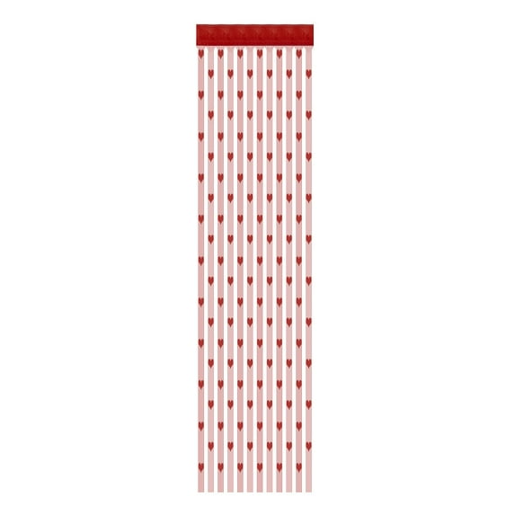 Zmeidao Window Curtain Drapes Scarf Decor,50x200cm Heart String Curtain Window Door Divider Sheer Curtain Valance,Fringe Window Divider Flat Tassel Ribbon Curtain