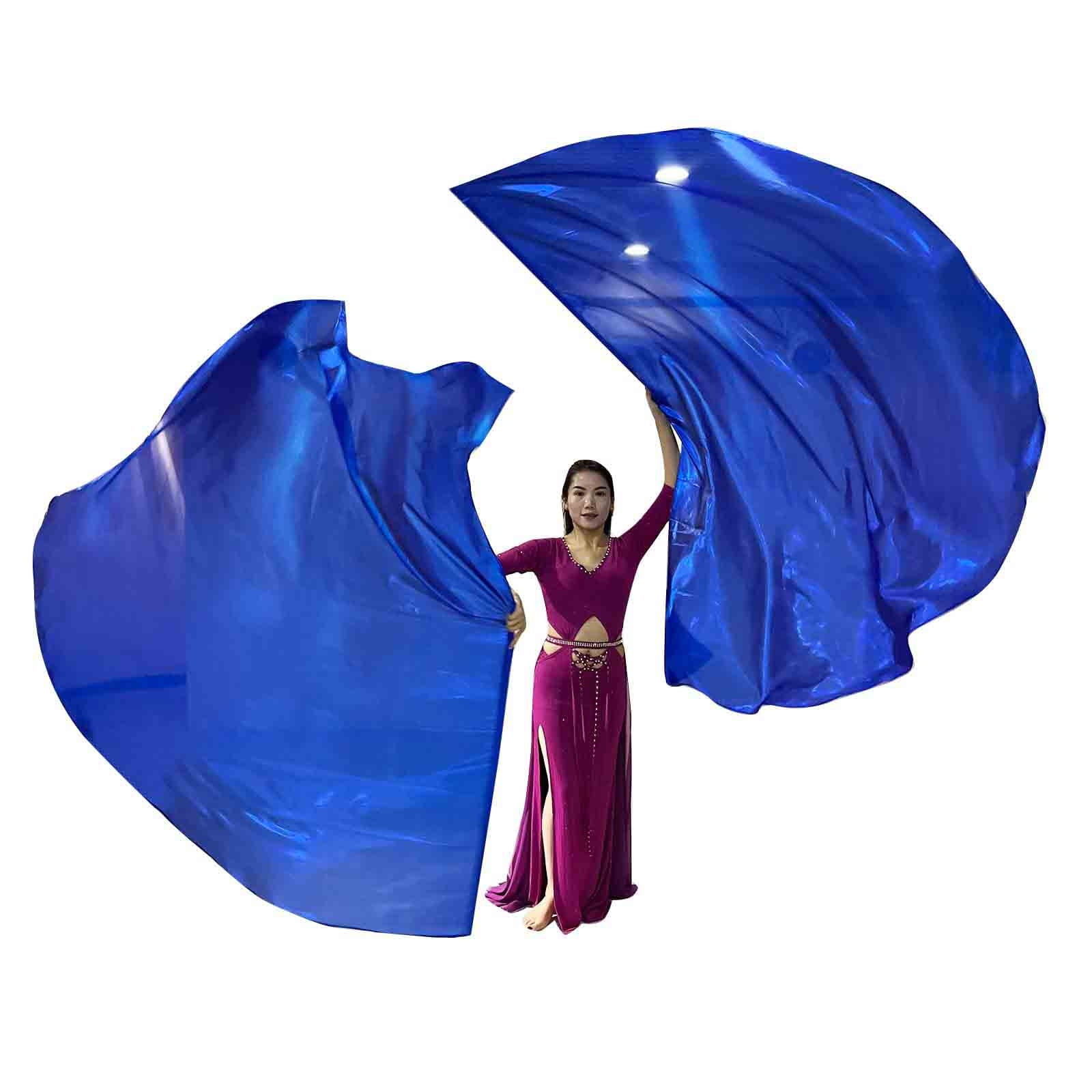 2-Pack Semicircle Praise Dance Worship Flags With Adjustable Rod – Spandex, 1.9m X 1.4m, For Church, Stage, And Festival Performances