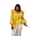 thumbnail image 1 of Zmena Inc Mimosa Morning Gold Blouse Large, 1 of 5