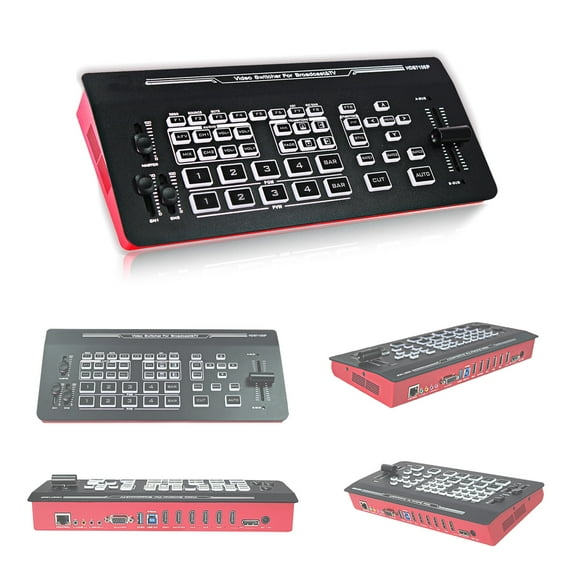 Zmisner HDS7105P Video Switcher for Live Streaming 5-Channel Broadcast-Level Director Station Supports Studio Live Production Green Screen Keying All-in-One Machine