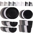 thumbnail image 1 of Zmleve Straw Cutlery Set, Unbreakable Plastic Plate and Bowl Set, Dishwasher and Microwave Safe, Multiple Colors, Serves8, 1 of 7