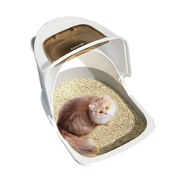 Zmonap Cat Litter Pan - Privacy Design, Easy Cleaning for Large Breeds or Multiple Cats