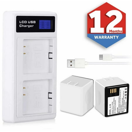 Zmoon 2-Pack Rechargeable Battery and Dual Charging Station,Compatible with Ar-lo Pro Ar-lo Pro 2 (2440mAh,Better than 2200mAh)