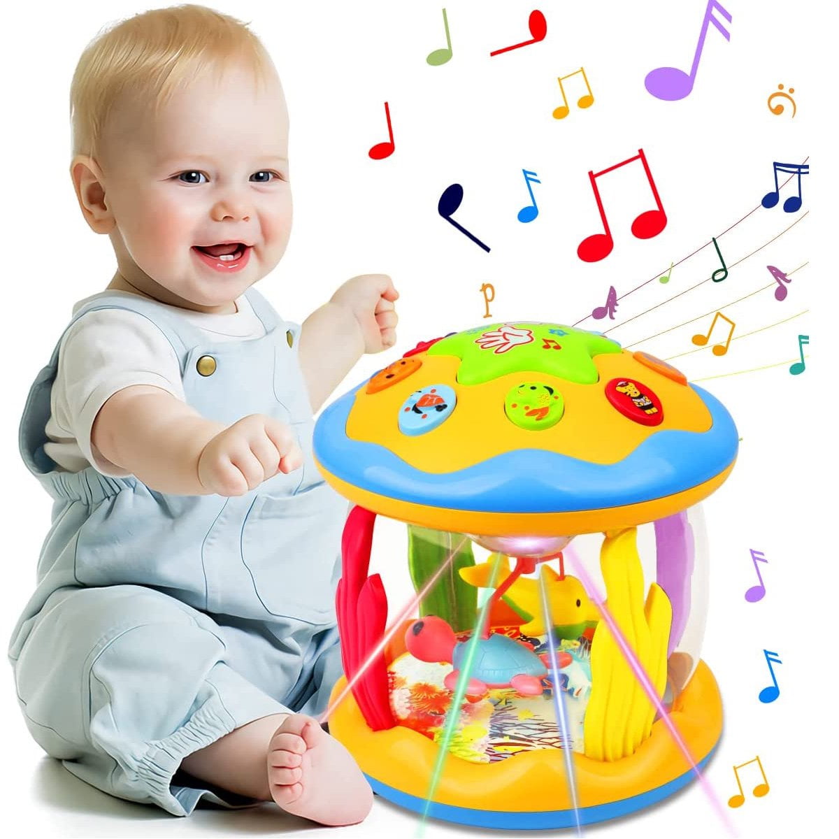 MOONTOY Musicaux Jouet Enfant 1 an Fille Garçon Cadeau,Jouet Musical Bébé  pour 6 9 10
