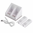 thumbnail image 1 of Dual Charger Dock with Two Rechargeable 2800mAH Batteries Compatible wtith Wii Remote Controller, 1 of 8