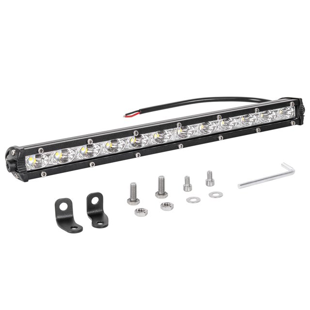 Zmoon Led Light Bar 12 in Signal Row Work Light Bar 80W 8000lm Spot Flood Combo OffRoad Lights