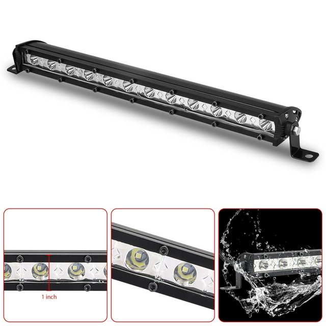 Zmoon Led Light Bar 12 in Signal Row Work Light Bar 80W 8000lm Spot