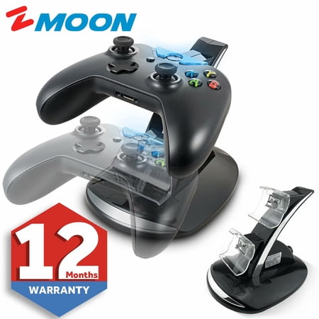 Zmoon Microsoft Xbox One Xbox One S /Xbox One X Controller Gamepad charging stand dual controllers docking station