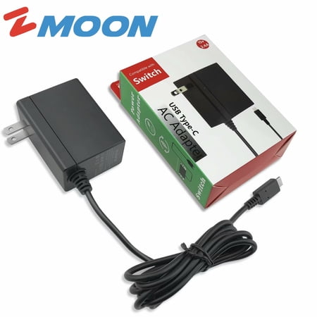 Zmoon Switch Charger for Nintendo Switch, Portable Power Supply AC Adapter Charger for Nintendo Switch Fast Charger 15V/2.6A Support TV Mode