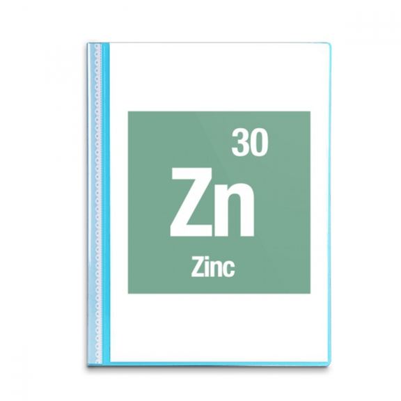 Zn Zinc Checal Element Science Book Sheet Protectors Portfolio Binder Folder