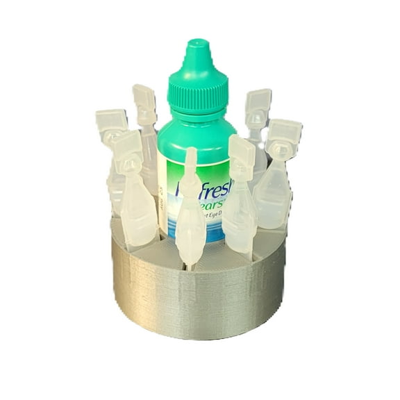 Znet3D Eye Drops Holder - Organizes 8 Single-use Disposable Vials  1 Eye Drop Bottle - Keep everything together